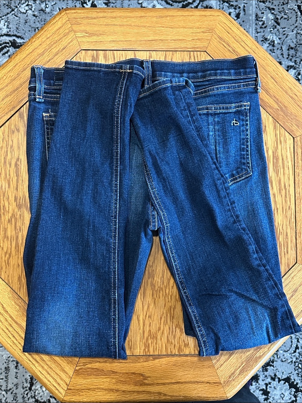 *RAG & BONE* Dark Blue Kensington Slim Skinny Jeans Size 31 - Picture 7 of 9